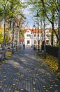 Count TiÃÂ¡keviÃÂius Alley in autumn